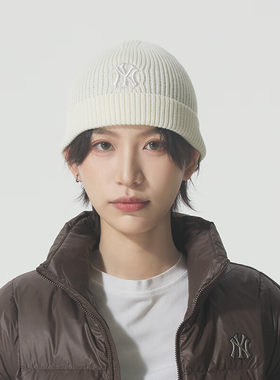 美职棒男女童刺绣时尚保暖绒线帽
