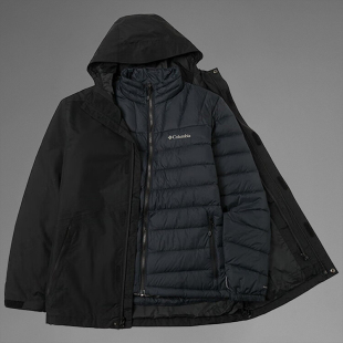 Columbia哥伦比亚三合一冲锋衣男女25银点700蓬鸭绒防水XE5418