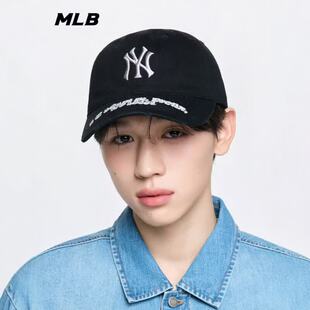 MLB棒球帽男女26新款NY刺绣复古做旧情侣休闲运动鸭舌帽3ACPB026N