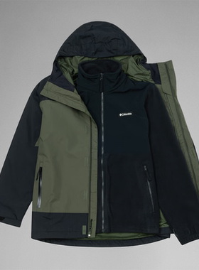 Columbia哥伦比亚冲锋衣男子25秋冬户外防水抓绒内胆三合一XE9602