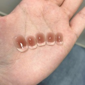 高品质蜜茶晕染法式 蜜橘果酱 纯手工穿戴甲纯欲风美甲成品贴片