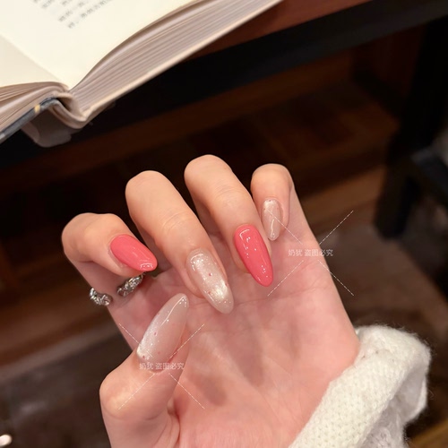 【丽奈桃渍】江坂丽奈同款猫眼波点手工穿戴甲温柔显白可拆卸甲片