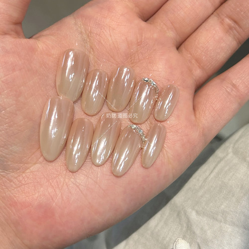 水光凝露高光渐变超闪锆石穿戴甲
