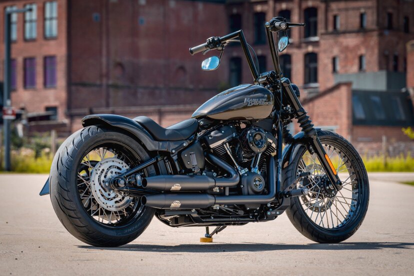 哈雷司令街霸软尾标准款改装200后宽胎套件座椅短泥瓦轮毂