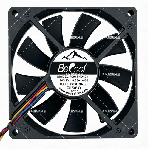 BECOOL F9015HD12V 12V 0.35A 9215 9CM厘米超薄机箱机柜散热风扇