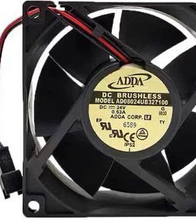 AD08024UB327100 ADDA 24V 0.53A变频器 双滚珠 8CM 8032散热风扇