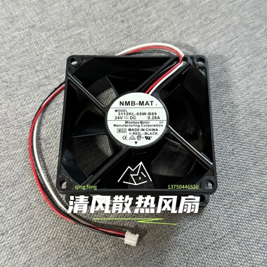3112KL-05W-B69 NMB 8032 8CM 24V 0.28A 3线 双滚珠 变频器风扇