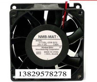 05W B70 变频器 NMB 大风量散热风扇 0.80A 3115RL 24V 原装 8038