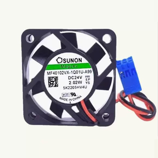 2.02W A99 DC24V 变频器散热风扇 4CM MF40102VX 全新SUNON 1Q01U