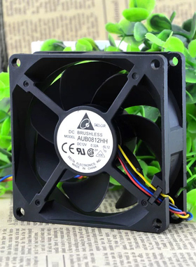 8025 12V 0.32A AUB0812HH 4线温控8CM/厘米机箱散热设备风扇