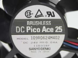 109R0624M402 6CM 24V 0.04A 静音变频器风扇 Sanyo三洋 2线 6025