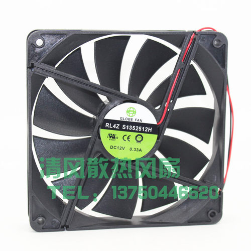GLOBE FAN RL4Z S1352512H 12V 0.33A 2线 13525电脑机箱电源风扇