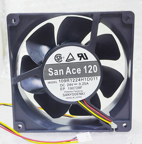 全新三洋109R1224H1D011 DC 24V 0.25A 12038 12cm双滚珠轴流风机