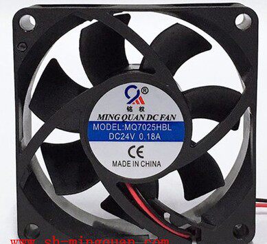 原装正品直流轴流风机 MQ7025HBL DC24V 铭权 2条线 散热风扇