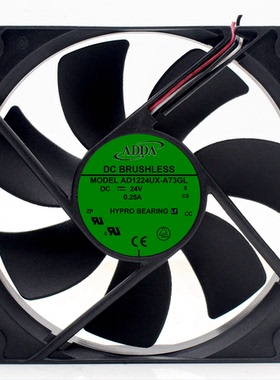 AD1224UX-A73GL 3线原装正品ADDA 24V 0.25A 1202512CM变频器风扇
