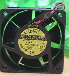 AD0612UB-A73GL 12V 0.27A 三线 原装正品ADDA 60*60*25 散热风扇