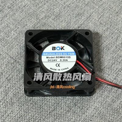 全新BDK BDM6015S DC24V 0.30A 6CM厘米 滚珠变频器机箱散热风扇