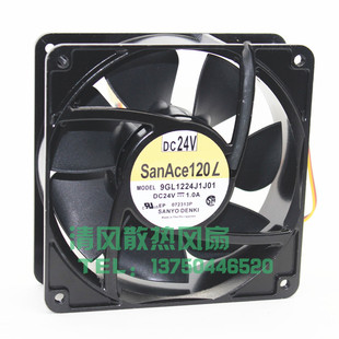 三洋9GL1224J1J01/02 24V 1.0A 12038 12CM/厘米 SANYO变频器风扇