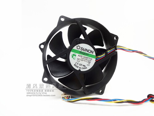 KDE1209PTVX建准 9CM 9厘米 9225 12V 7.0W 4线温控 CPU 圆形风扇