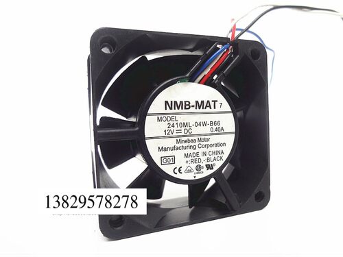 NMB 6025 12V 0.40A 6CM 6厘米 4线 CPU 机箱风扇 2410ML-04W-B69
