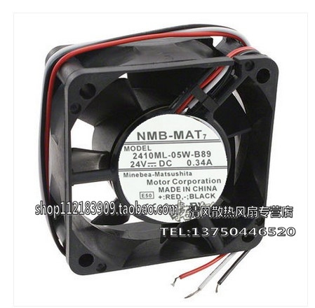 全新NMB 2410ML-05W-B89 6025 24V 0.34A 停转告警变频器散热风扇