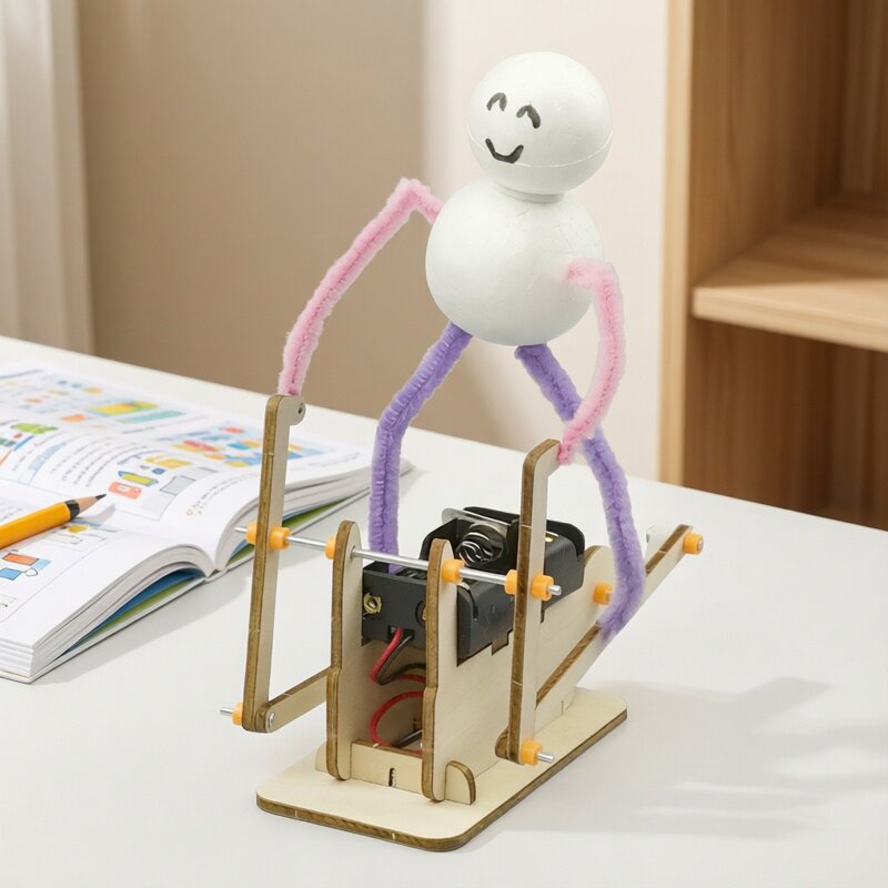 手工DIY跑步机器人科技小制作材料幼儿园小学生趣味科学实验教具