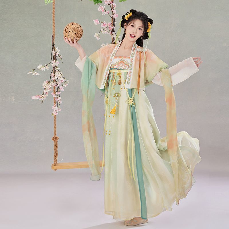 汉服女齐胸仙气春夏款襦裙刺绣