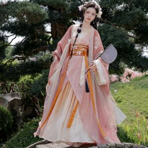 赤玉韶华魏晋风刺绣大袖汉服