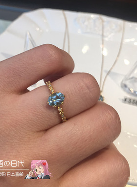 日本天然时尚风18K金海蓝宝石