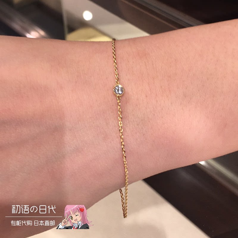 日本代购ginzarim女18k金手链图片