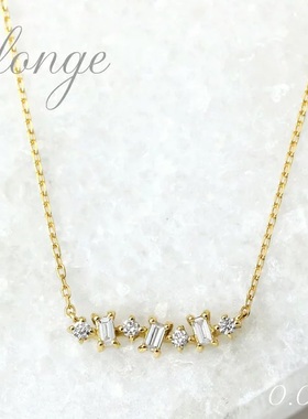 日本代购Ginza rim项链女夏18K金轻奢小众设计感锁骨链礼物送女友