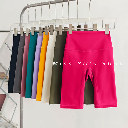 无尴尬线瑜伽短裤女夏季高腰速干