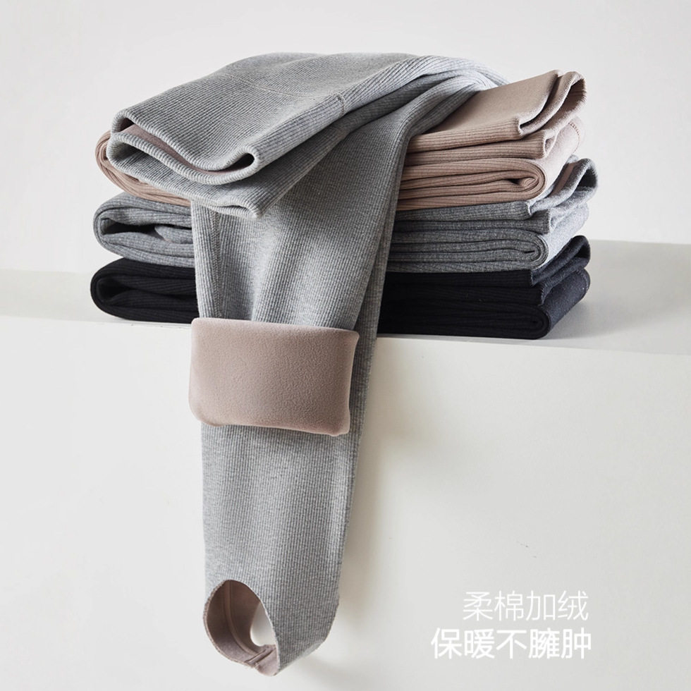 2455#秋冬新款尴尬线螺纹高腰加绒踩脚打底裤收腹提臀保暖裤女,女装/女士精品,打底裤,淘宝优惠券,粉丝福利购,淘宝优惠卷