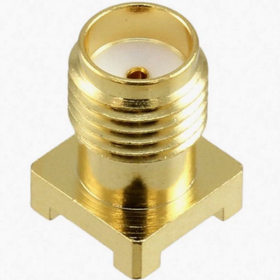 CONSMA001-SMD-G-T 同轴连接器SMA插座母插槽焊接50欧姆表面贴装