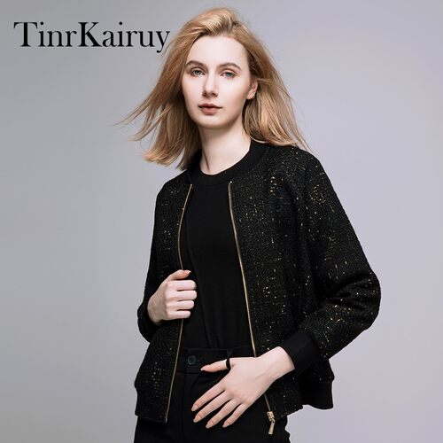 TinrKairuy小香风棒球服短外套
