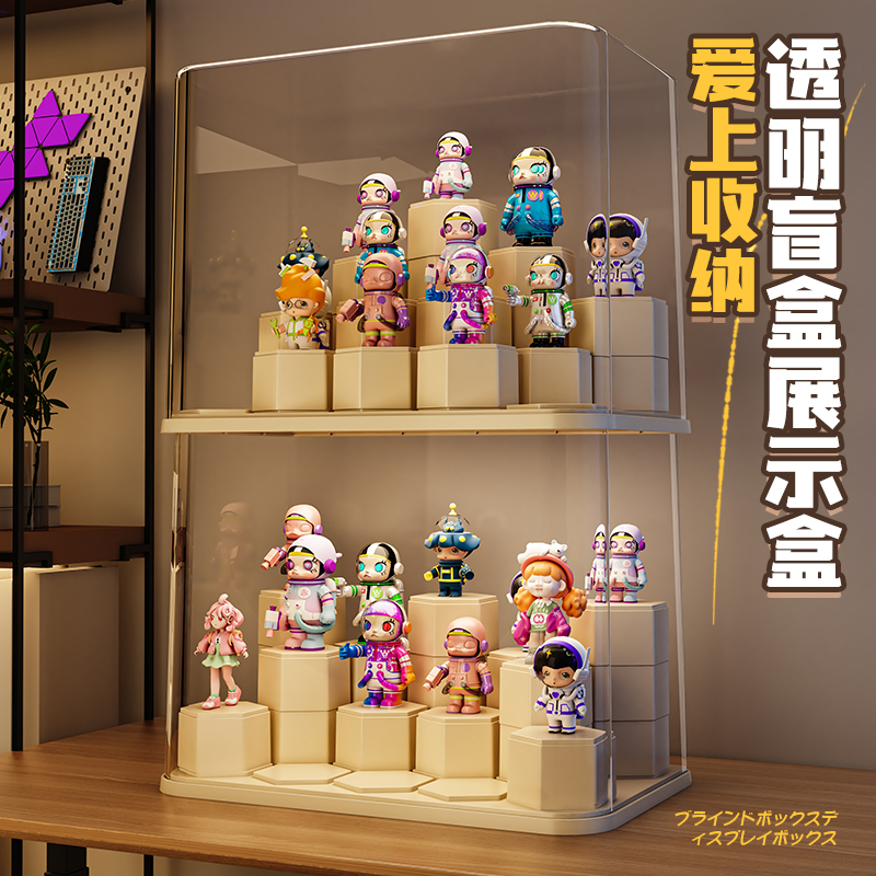 盲盒收纳展示架labubu收纳盒