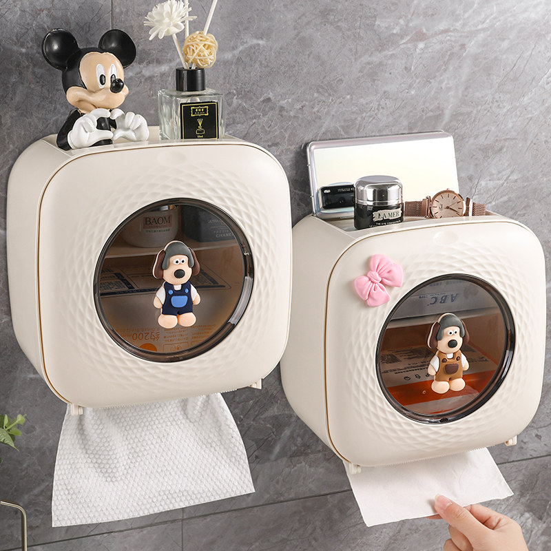 卫生间厕纸盒洗脸巾收纳盒壁挂式厕所纸巾盒抽纸高级感创意卷纸盒,收纳整理,纸巾盒,淘宝优惠券,粉丝福利购,淘宝优惠卷