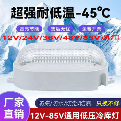 低压led冷库专用灯12V24V36V48V85V伏低温防潮防水冰冻库灯照明灯