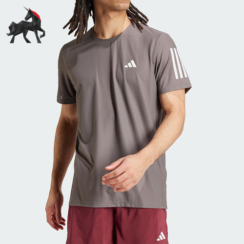 阿迪达斯男士透气运动短袖