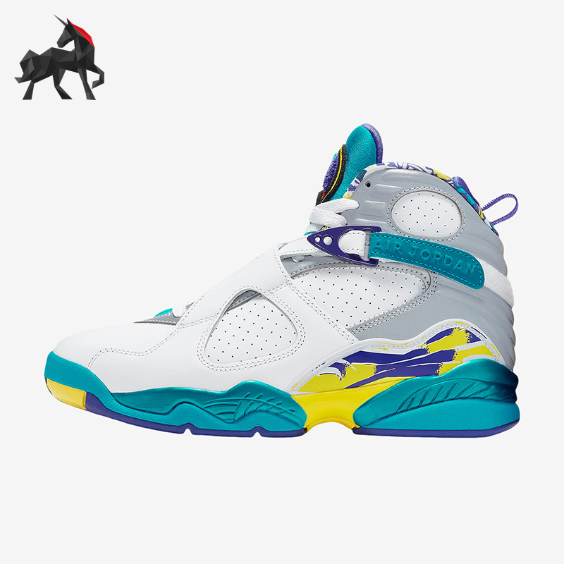 Nike/耐克正品Air Jordan 8 White Aqua女士篮球鞋CI1236-100