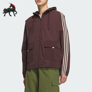 三叶草男士 梭织运动宽松夹克外套JG1518 阿迪达斯正品 Adidas