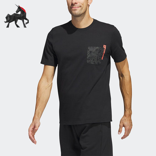 阿迪达斯男子运动短袖