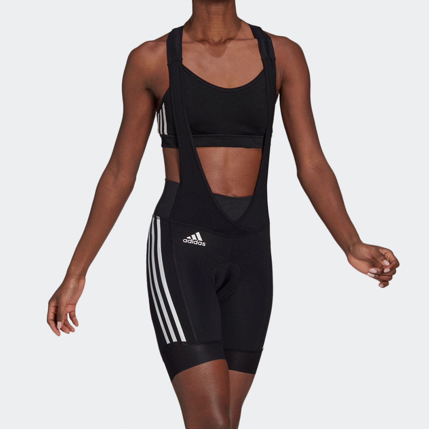 Adidas/阿迪达斯正品 THE BIB W 女子骑行运动背带裤 GK6157