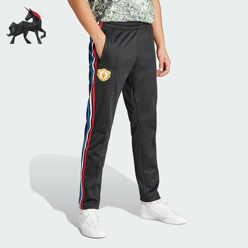 Adidas/阿迪达斯正品曼联足球休闲文化男士修身运动裤IN6968