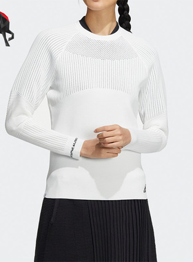 Adidas/阿迪达斯正品女子高尔夫运动休闲套头毛织上衣 HB3570