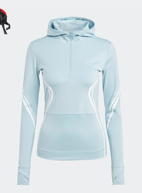 Adidas/阿迪达斯正品SMC女子运动半开襟连帽外套HS4256