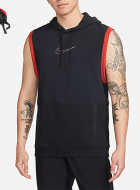 Nike/耐克正品夏季健身连帽男子运动休闲无袖T恤DM6663-010