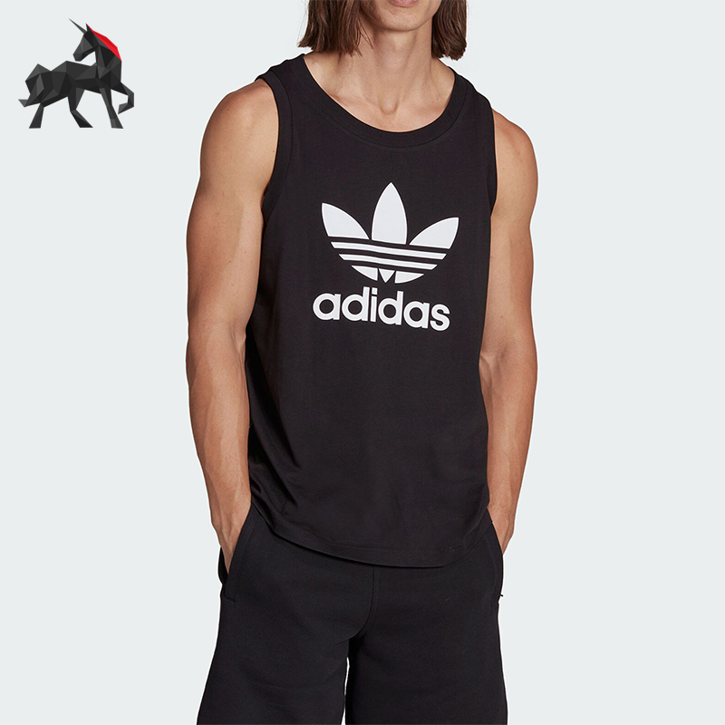 阿迪达斯男士宽松运动背心
