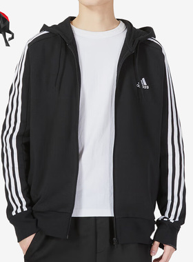 Adidas/阿迪达斯正品春经典连帽男子运动外套IC0433