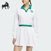 女士透气运动翻领连衣裙JE3623 春季 Adidas 阿迪达斯正品